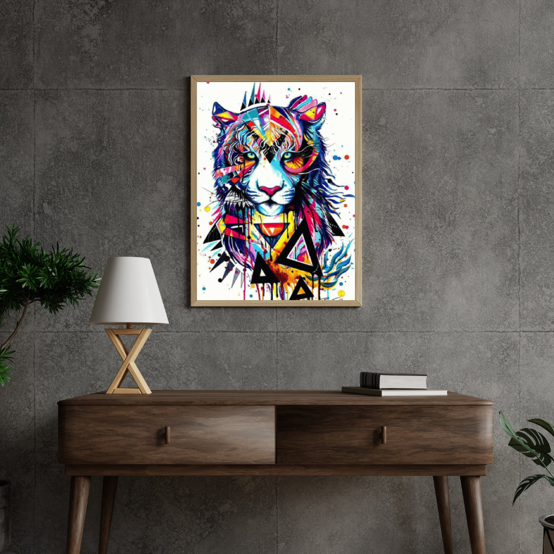 Diamond Painting Kleurrijke Tijger - SEOS Shop ®