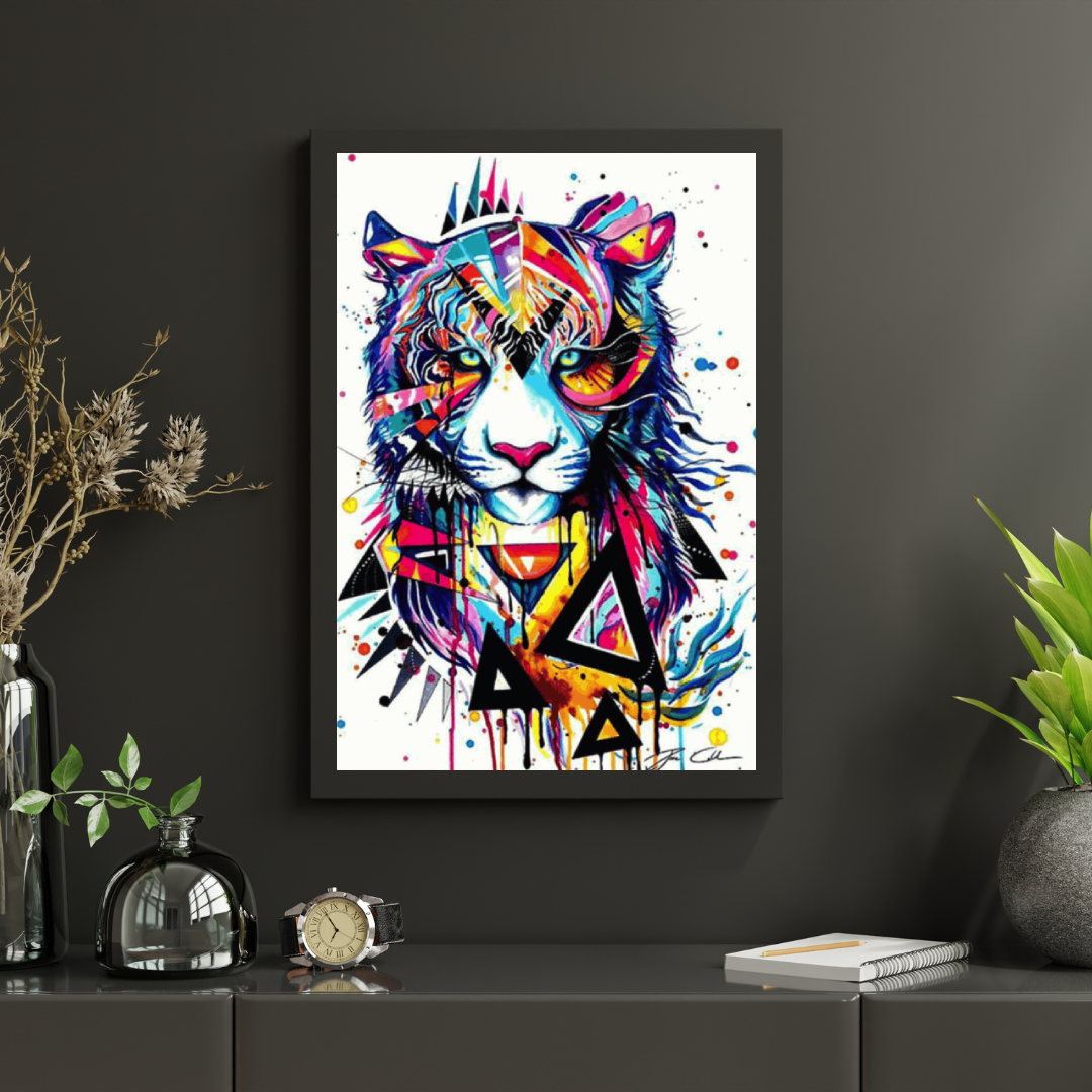Diamond Painting Kleurrijke Tijger - SEOS Shop ®