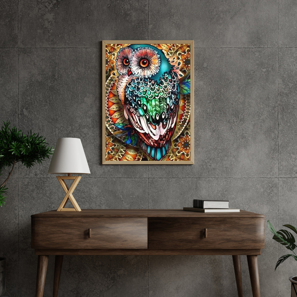Diamond Painting Kleurrijke uil - SEOS Shop ®
