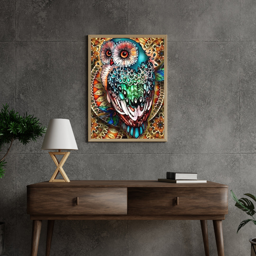 Diamond Painting Kleurrijke uil - SEOS Shop ®