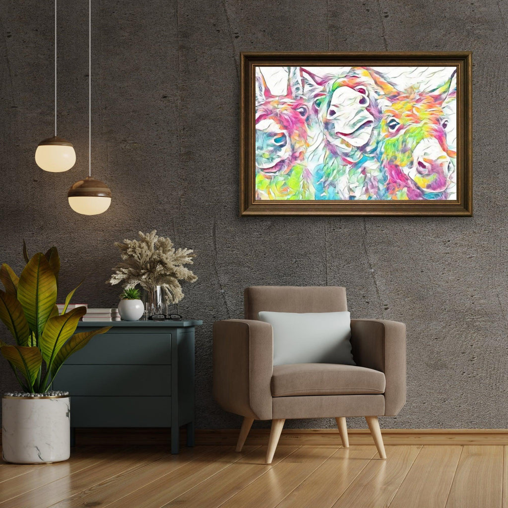 Diamond Painting Kleurrijke ezels - SEOS Shop ®