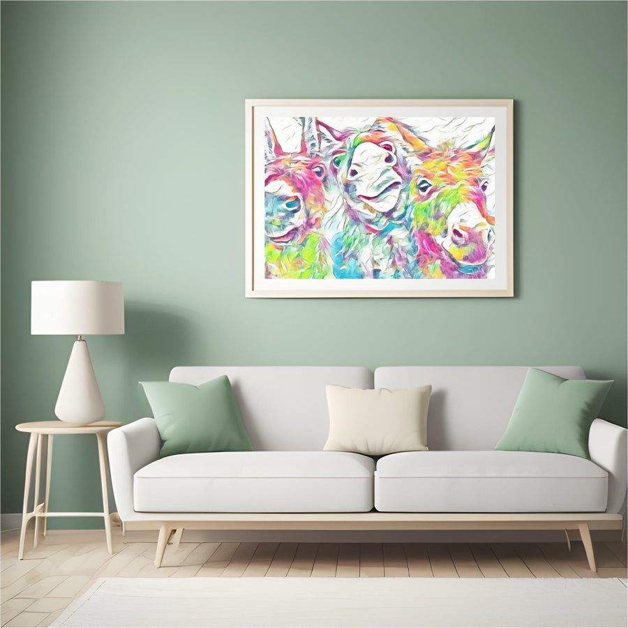Diamond Painting Kleurrijke ezels - SEOS Shop ®