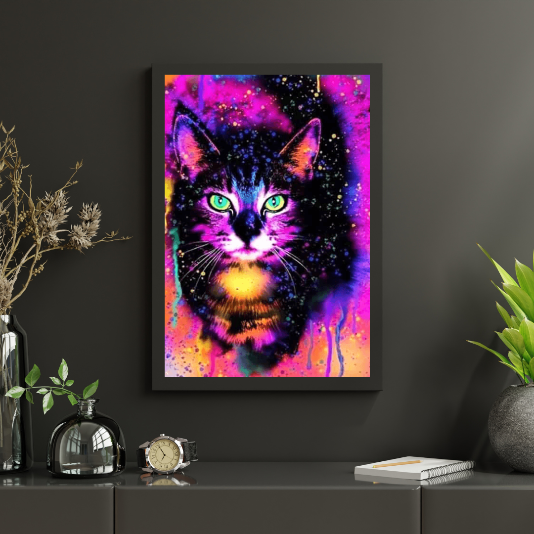Diamond Painting Kleurrijke kat - SEOS Shop ®