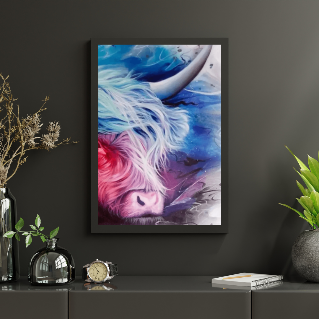Diamond Painting Kleurrijke schotse hooglander - SEOS Shop ®