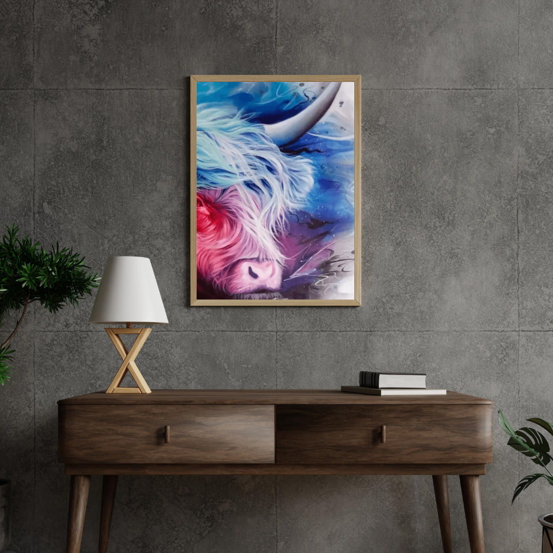 Diamond Painting Kleurrijke schotse hooglander - SEOS Shop ®