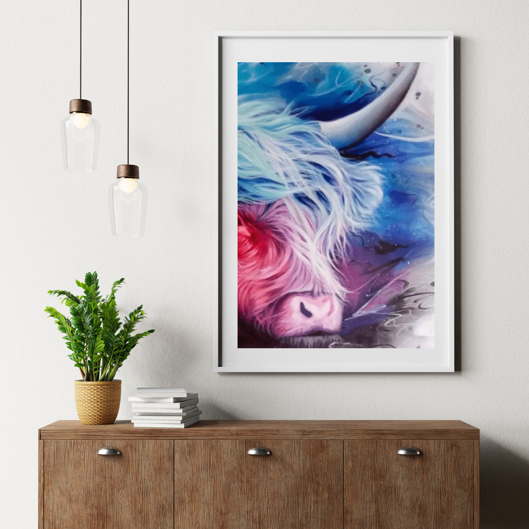 Diamond Painting Kleurrijke schotse hooglander - SEOS Shop ®