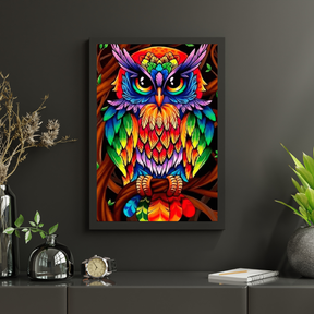 Diamond Painting Kleurrijke uil - SEOS Shop ®