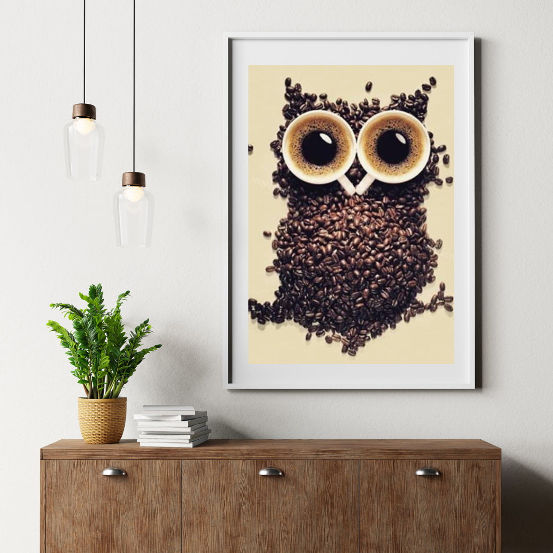 Diamond Painting Koffieboon Uil - SEOS Shop ®