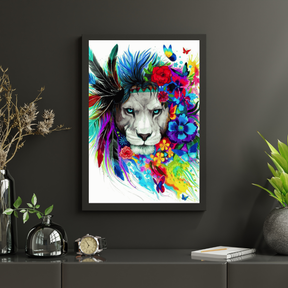 Diamond Painting Leeuw met veren - SEOS Shop ®