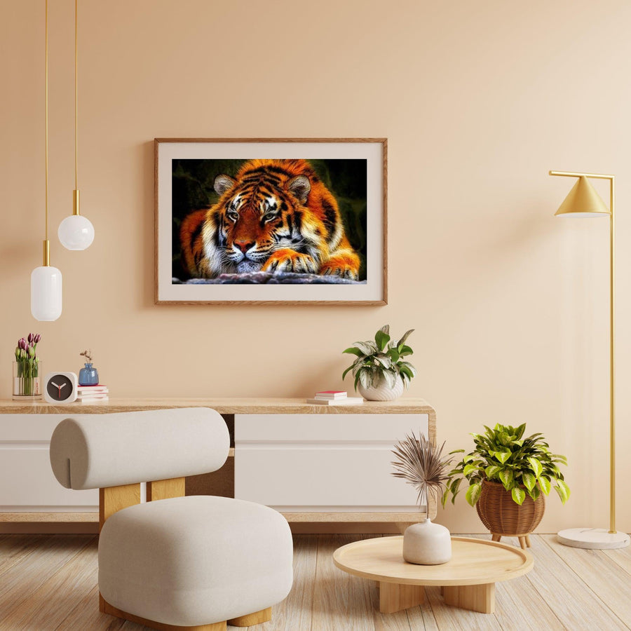 Diamond Painting Liggende Tijger - SEOS Shop ®