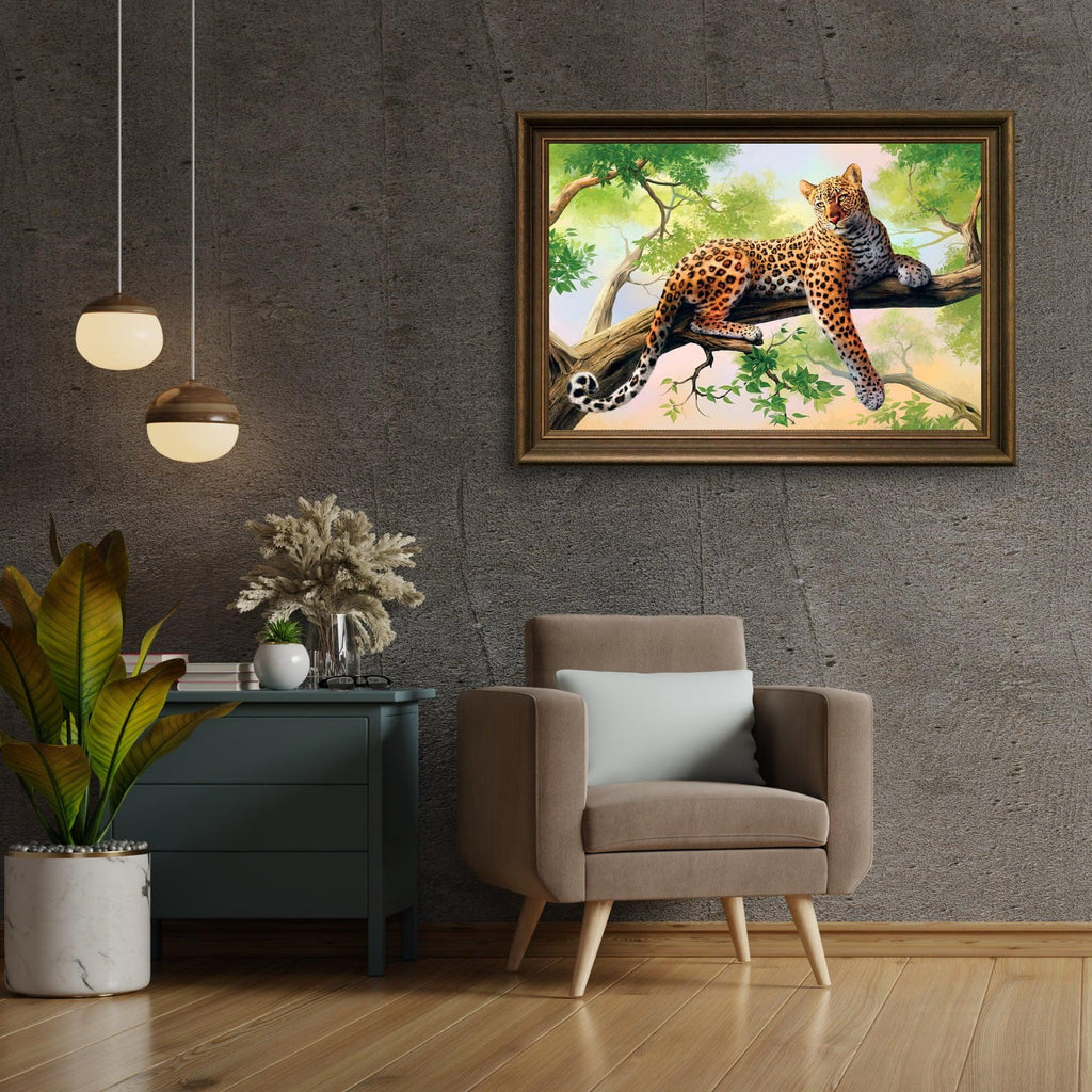 Diamond Painting Liggende luipaard - SEOS Shop ®