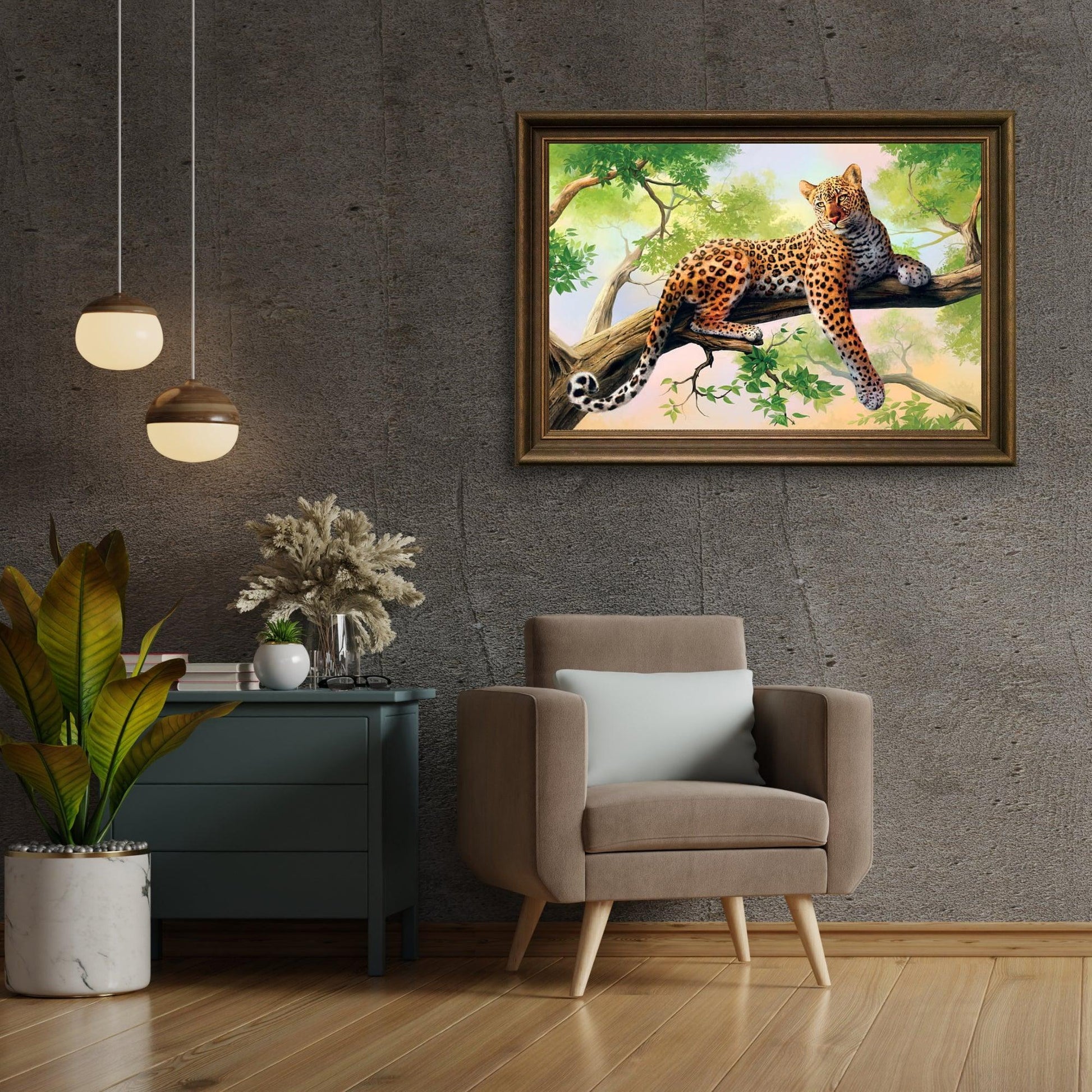 Diamond Painting Liggende luipaard - SEOS Shop ®