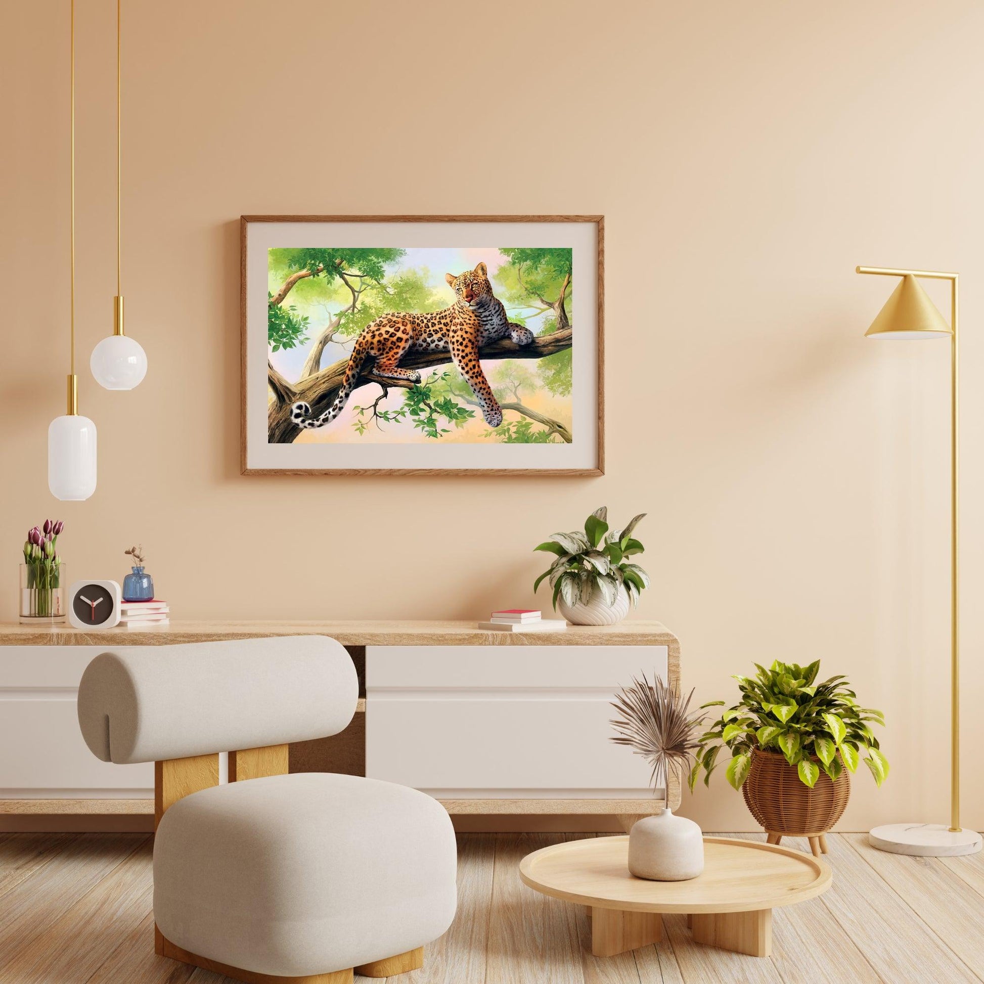 Diamond Painting Liggende luipaard - SEOS Shop ®