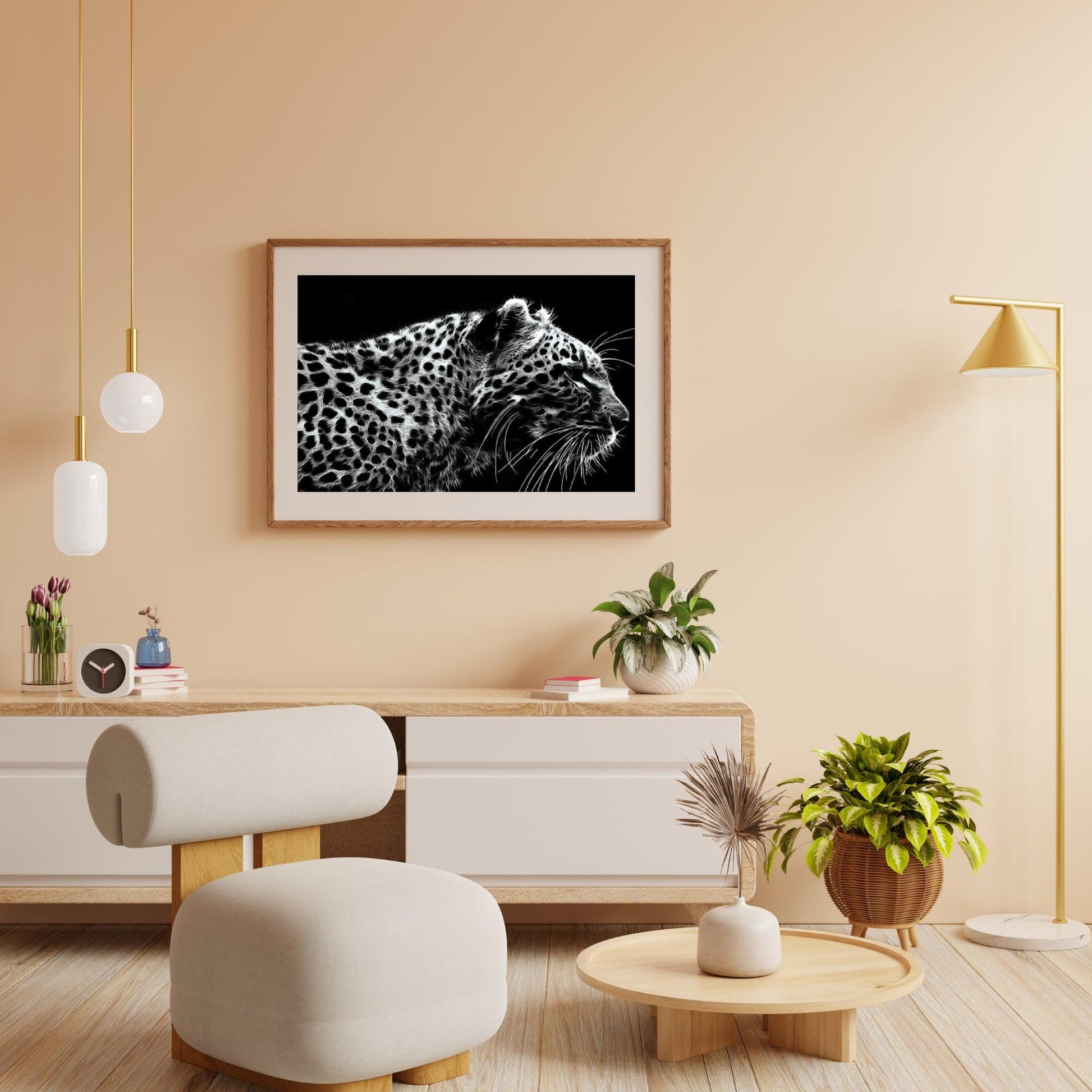 Diamond Painting Luipaard zwart wit - SEOS Shop ®