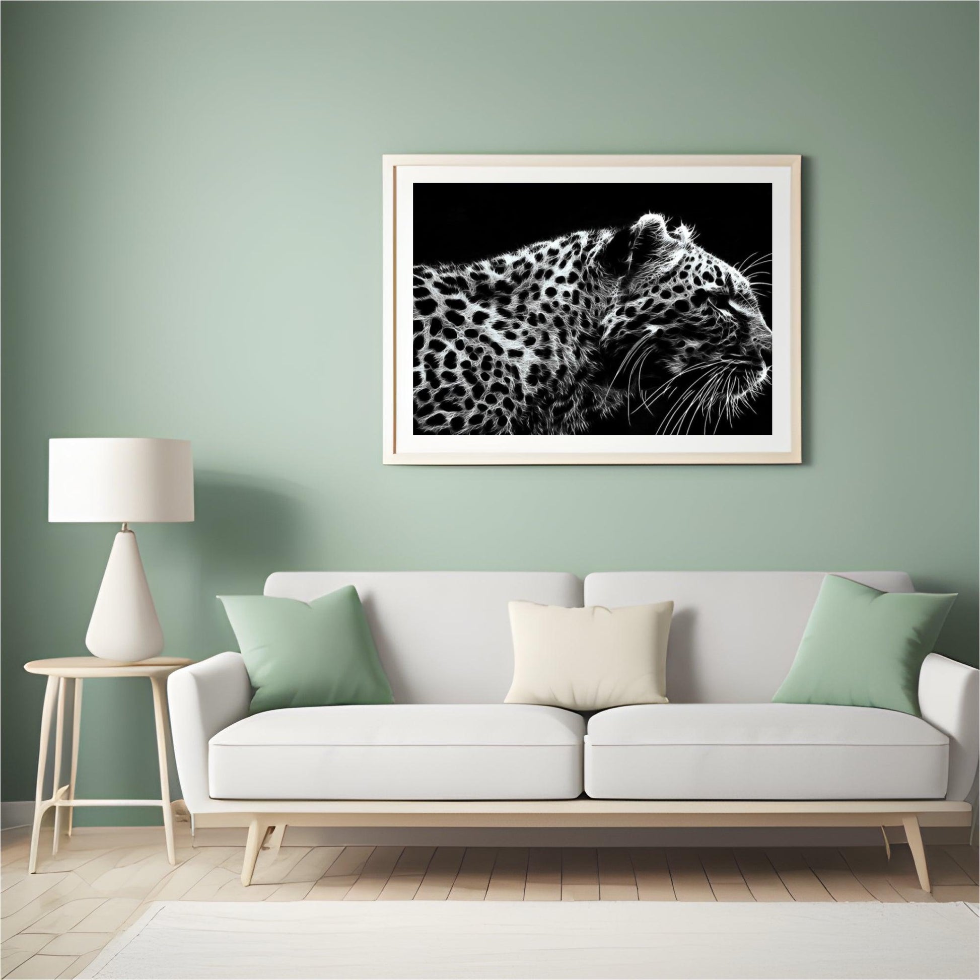 Diamond Painting Luipaard zwart wit - SEOS Shop ®