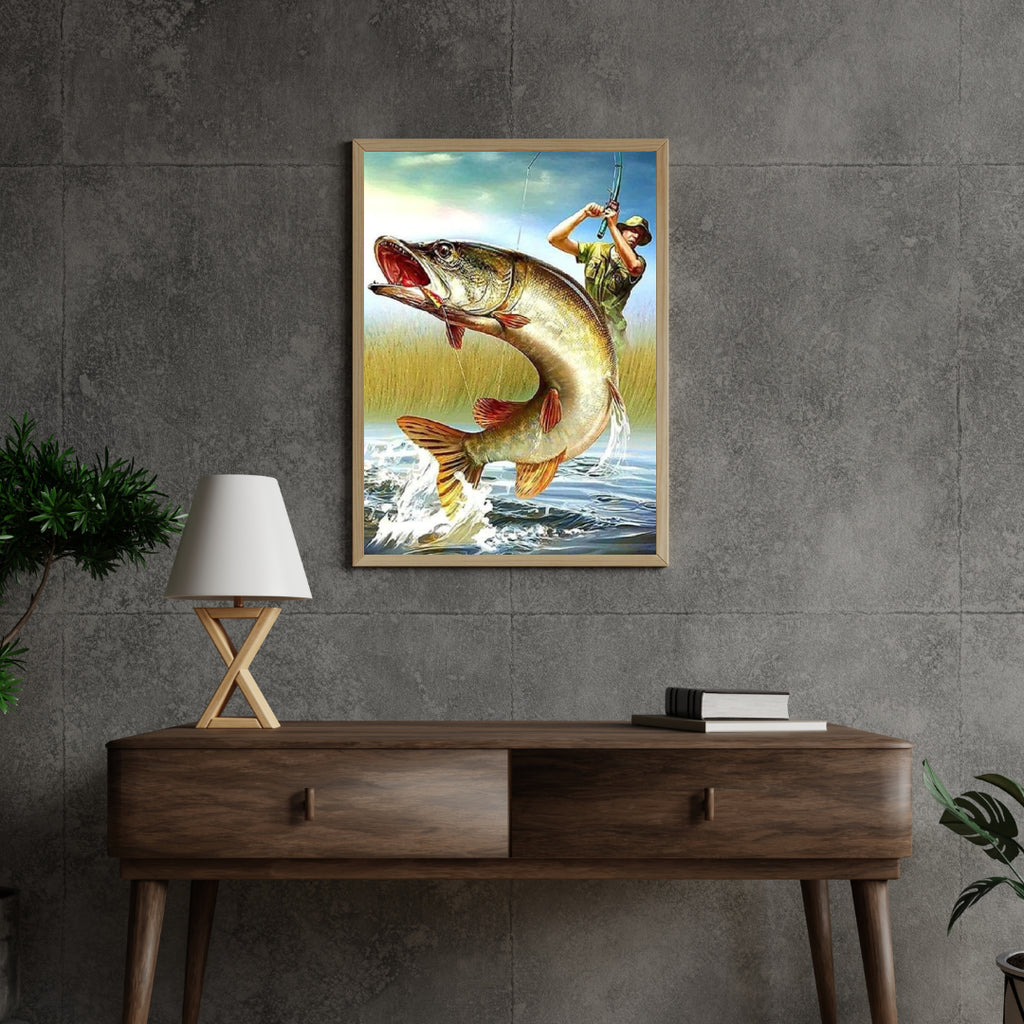 Diamond Painting Mannen vangen vis - SEOS Shop ®