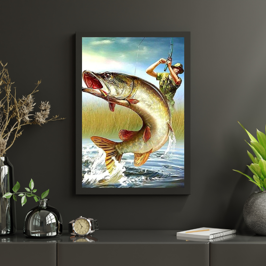 Diamond Painting Mannen vangen vis - SEOS Shop ®
