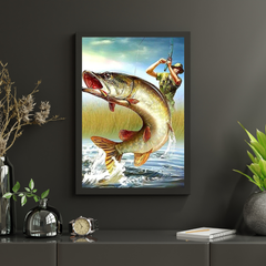 Diamond Painting Mannen vangen vis - SEOS Shop ®