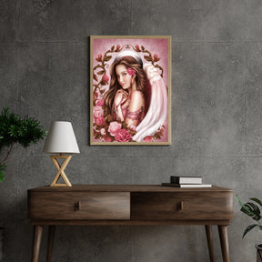 Diamond Painting Meisje met roos - SEOS Shop ®