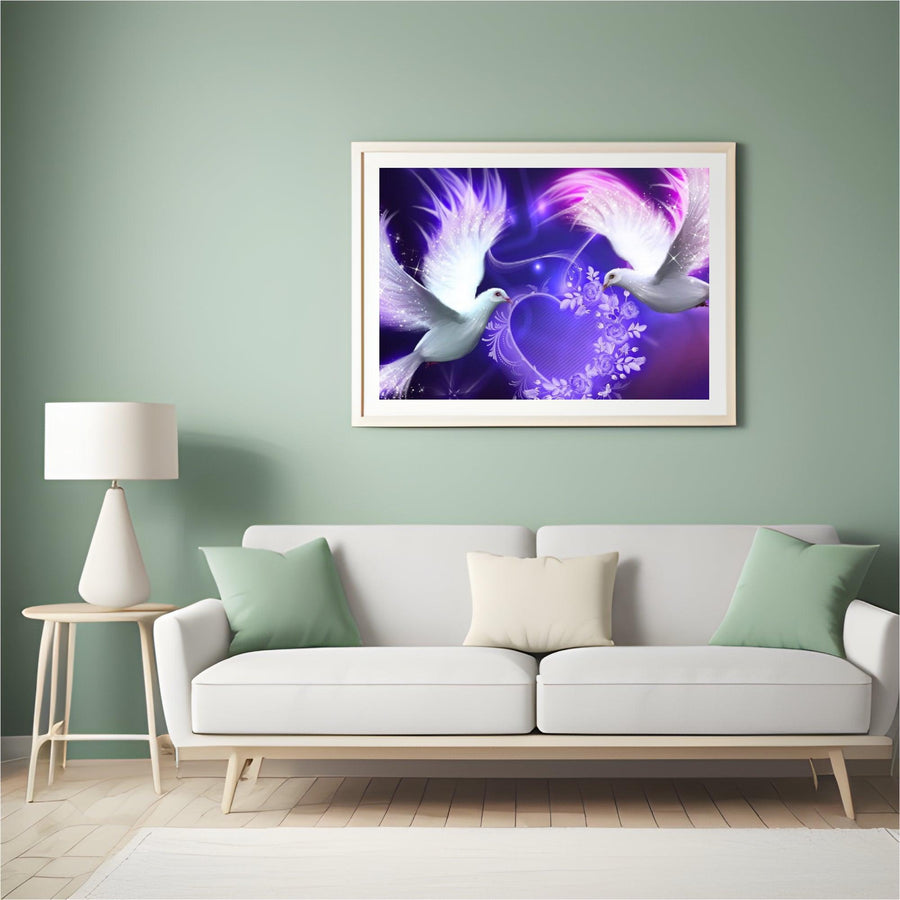 Diamond Painting Minnaar Paarse Duif - SEOS Shop ®
