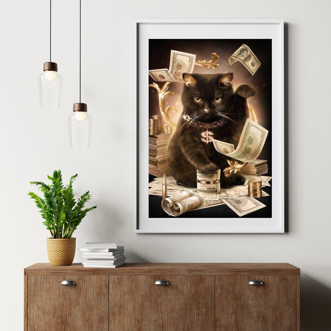 Diamond Painting Moderne zwarte kat - SEOS Shop ®