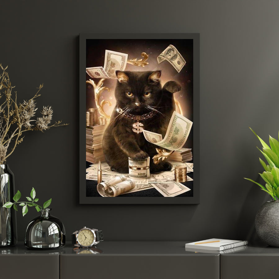 Diamond Painting Moderne zwarte kat - SEOS Shop ®