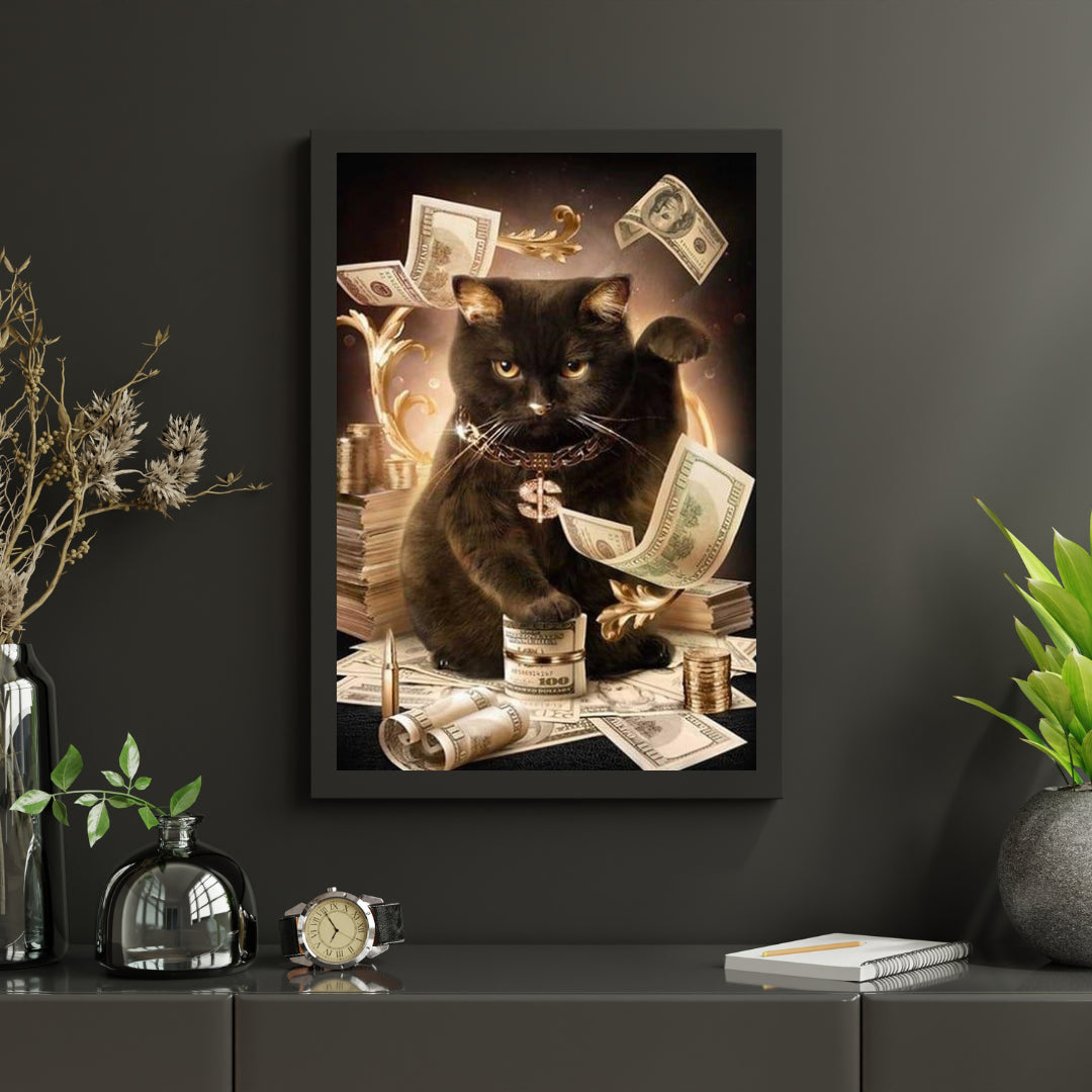 Diamond Painting Moderne zwarte kat - SEOS Shop ®