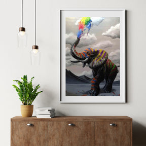 Diamond Painting Olifant met Kleuren explosie - SEOS Shop ®