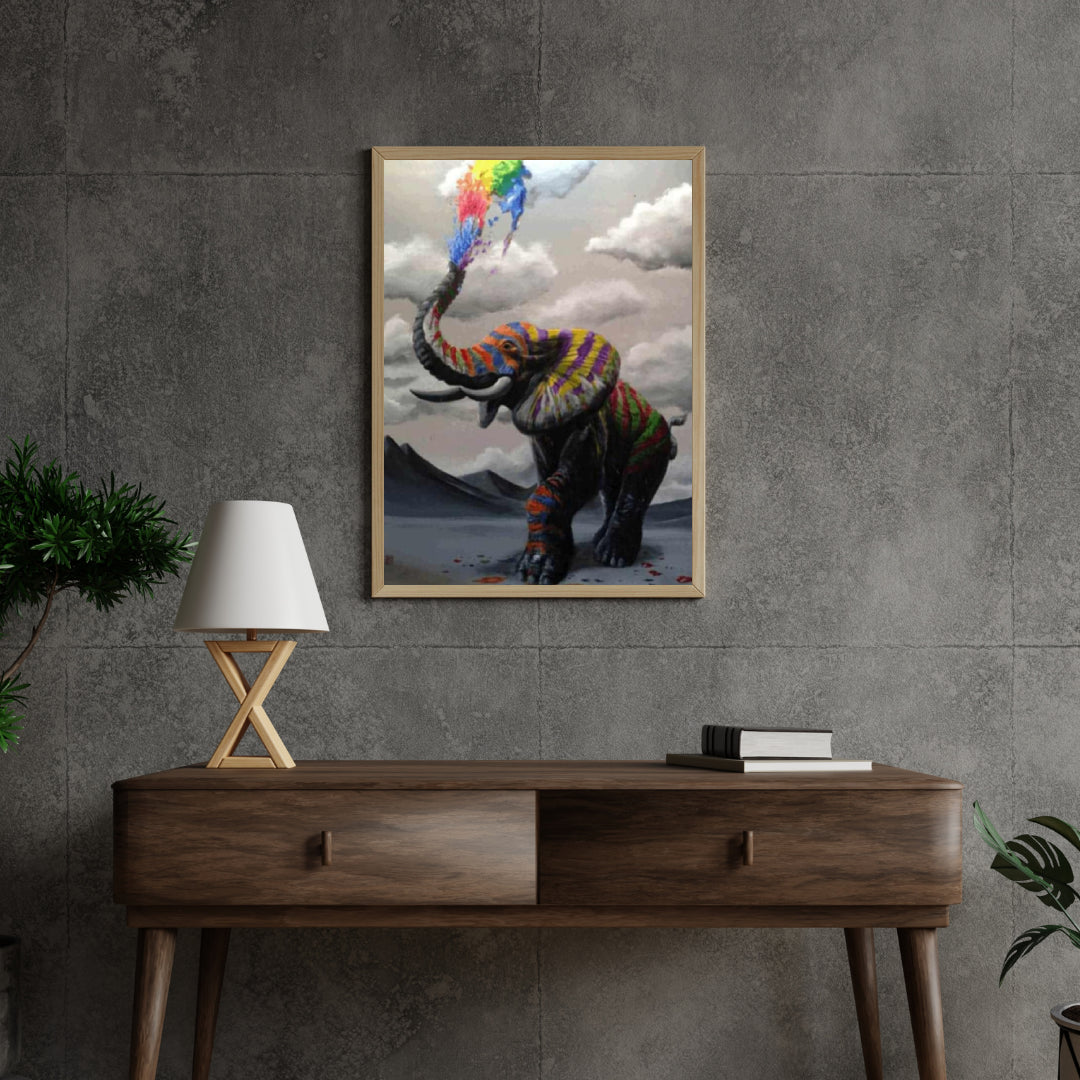 Diamond Painting Olifant met Kleuren explosie - SEOS Shop ®