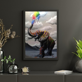 Diamond Painting Olifant met Kleuren explosie - SEOS Shop ®