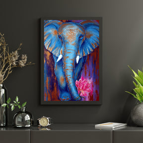 Diamond Painting Olifant met een Roze Lotus - SEOS Shop ®