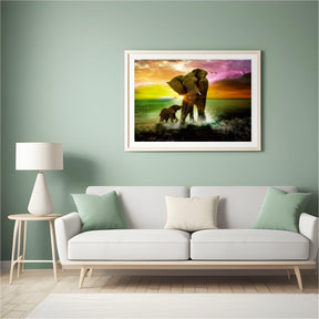 Diamond Painting Olifant met kalfje - SEOS Shop®