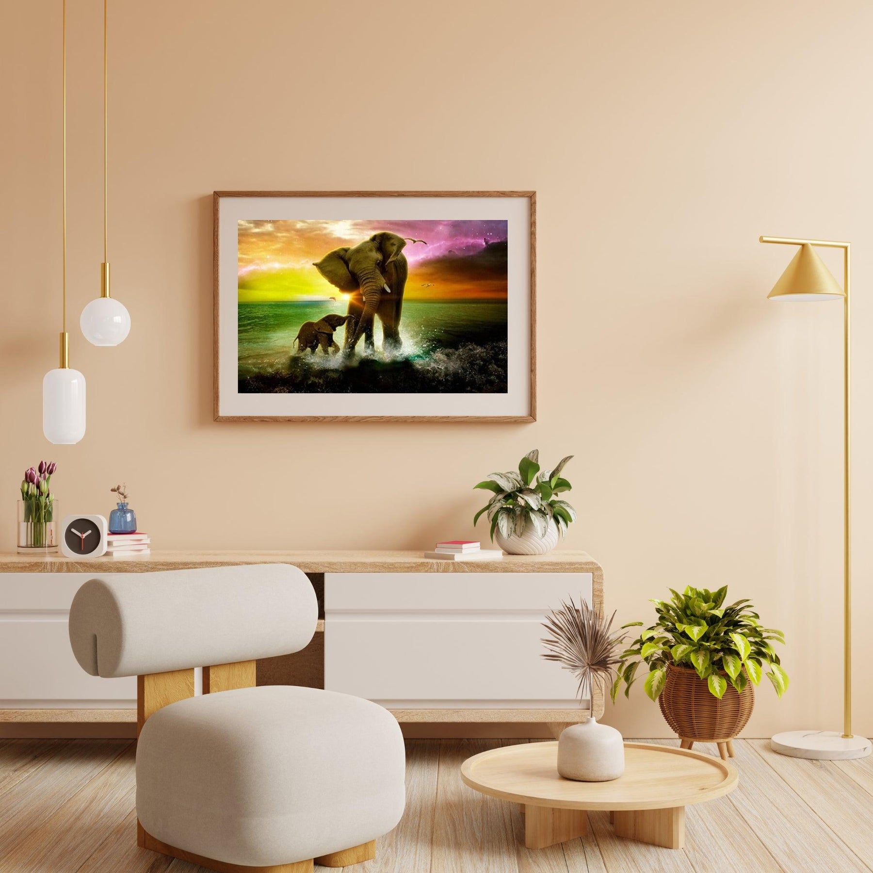 Diamond Painting Olifant met kalfje - SEOS Shop®