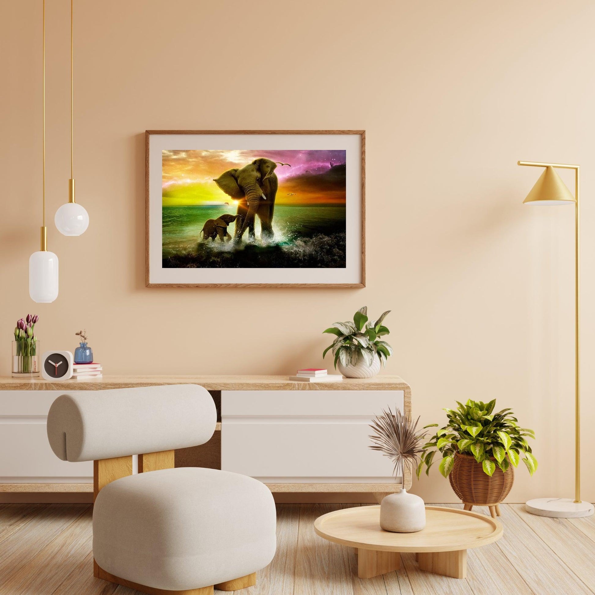 Diamond Painting Olifant met kalfje - SEOS Shop®