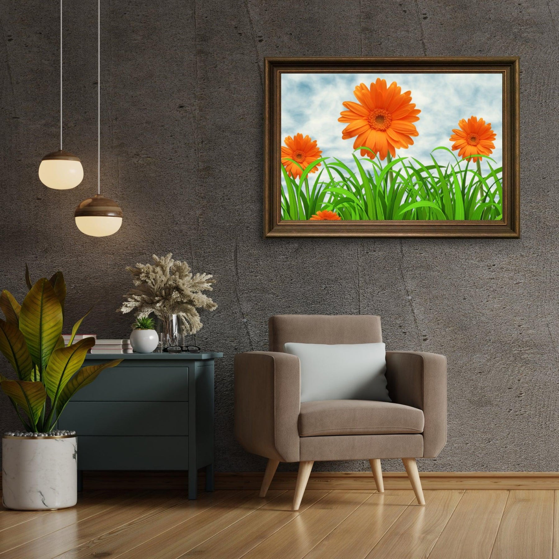 Diamond Painting Oranje Margrieten - SEOS Shop ®
