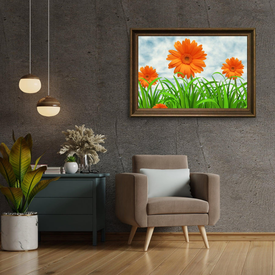 Diamond Painting Oranje Margrieten - SEOS Shop ®