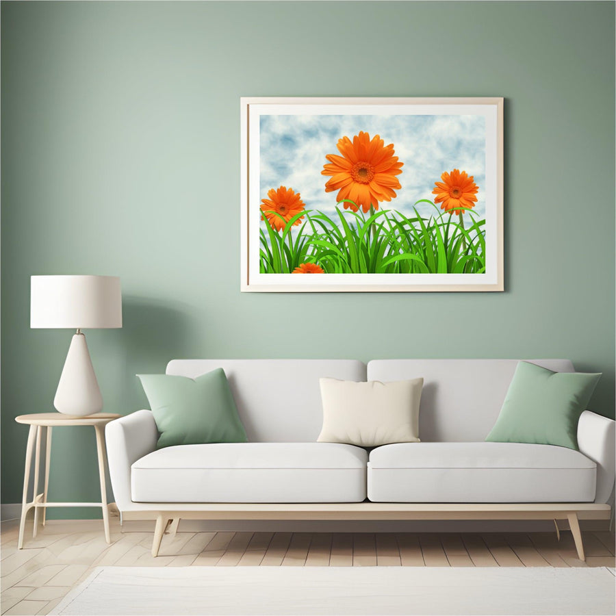 Diamond Painting Oranje Margrieten - SEOS Shop ®