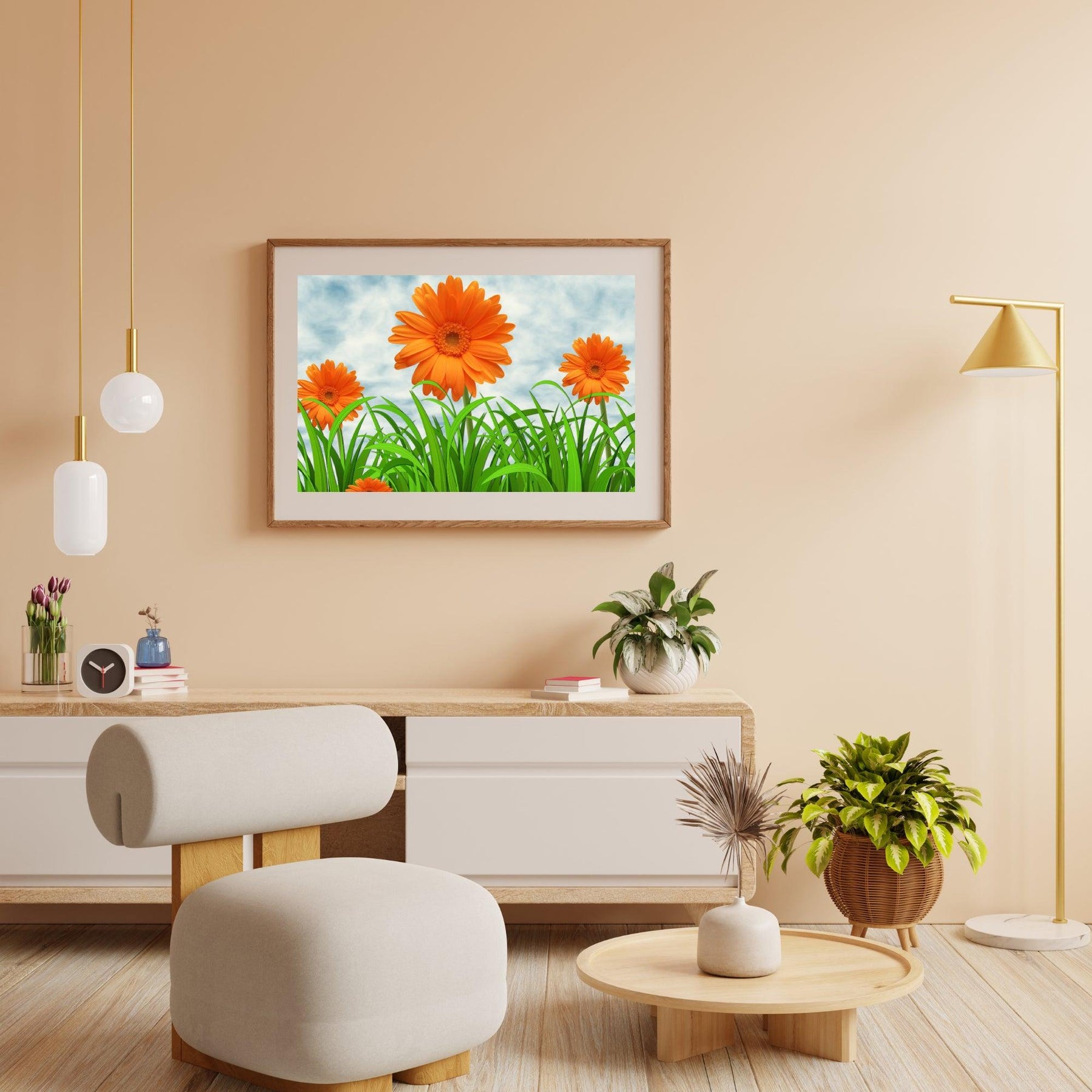Diamond Painting Oranje Margrieten - SEOS Shop ®
