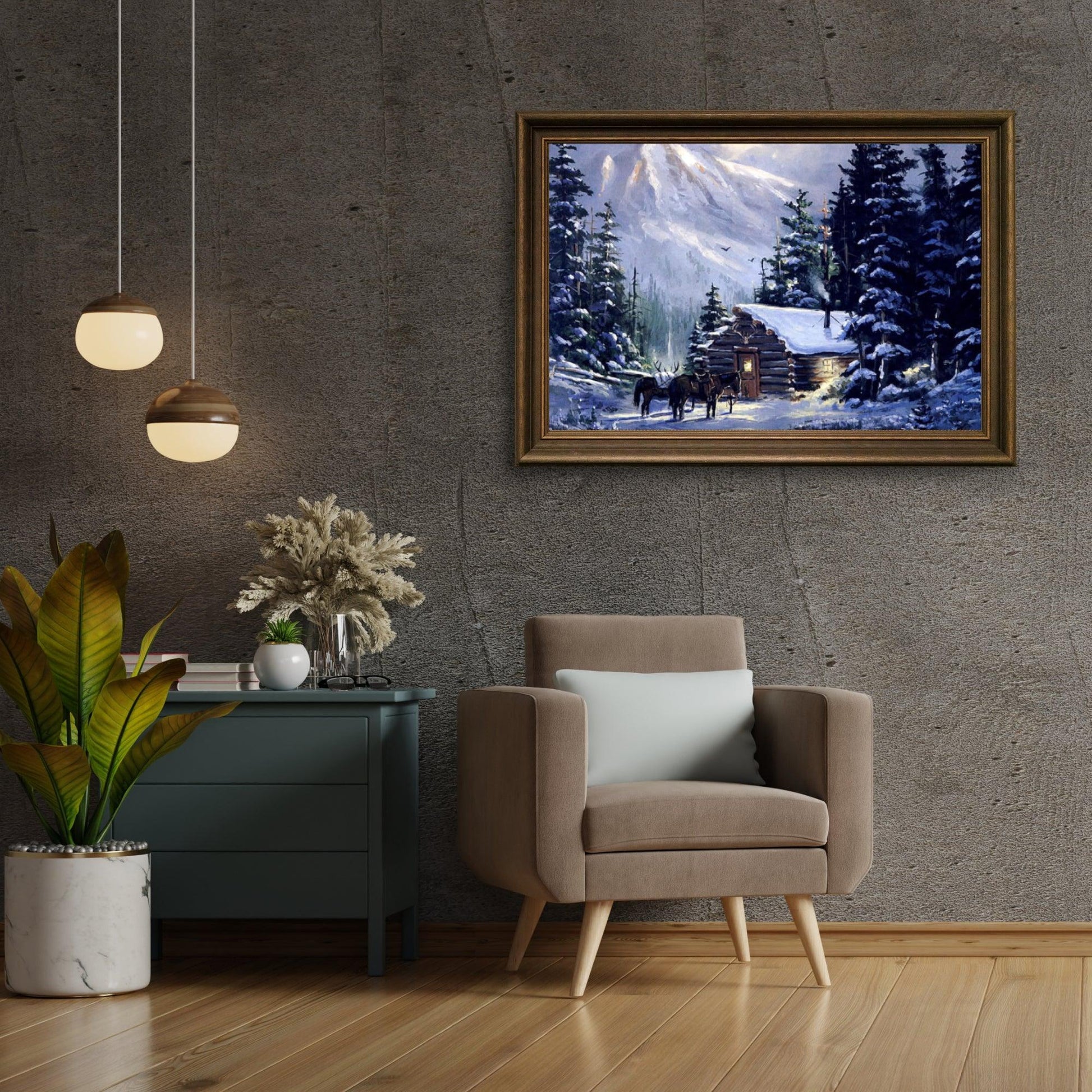 Diamond Painting Paarden bij hutje - SEOS Shop ®