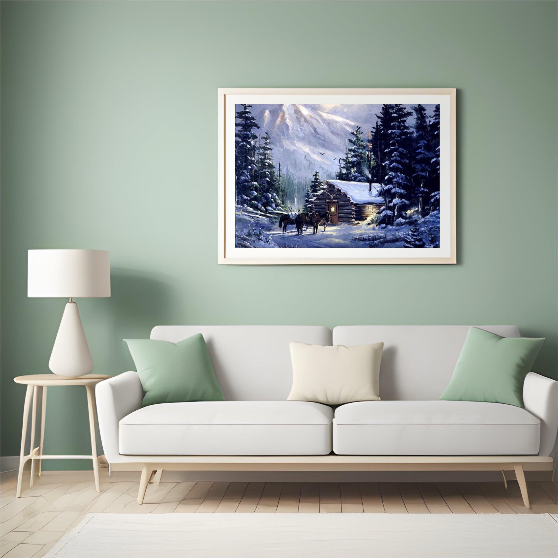 Diamond Painting Paarden bij hutje - SEOS Shop ®