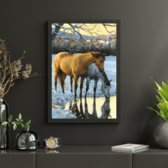 Diamond Painting Paarden drinken water - SEOS Shop ®