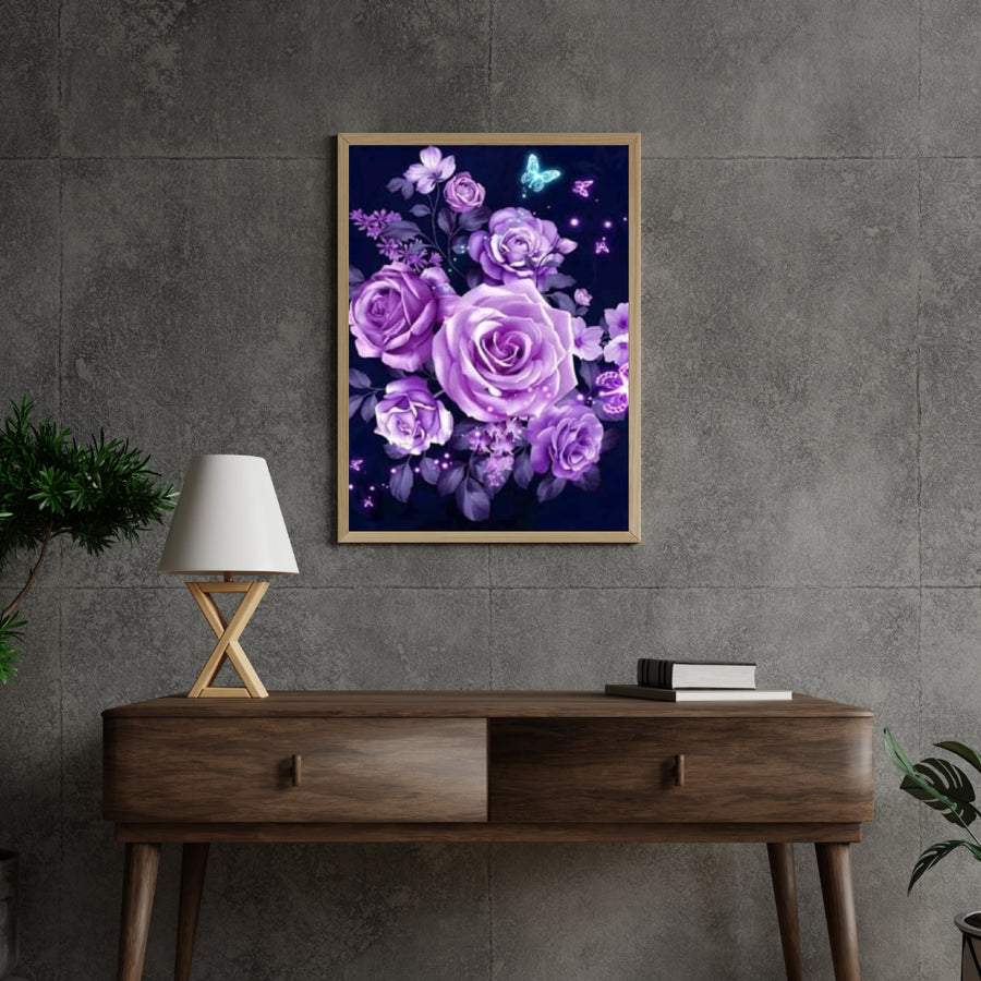 Diamond Painting Pakket Paarse Bloemen - SEOS Shop ®