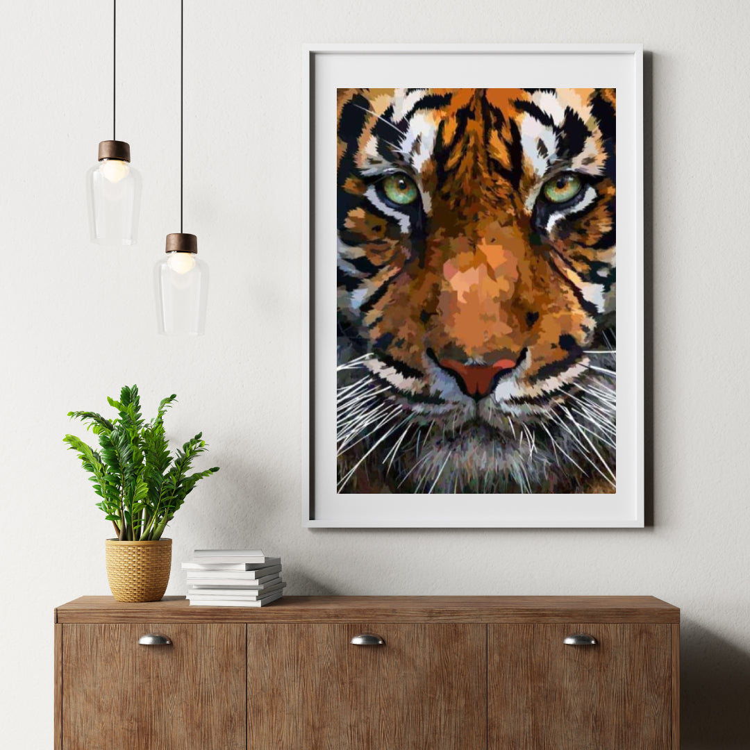 Diamond Painting Pakket Prachtige Tijgerkop - SEOS Shop ®