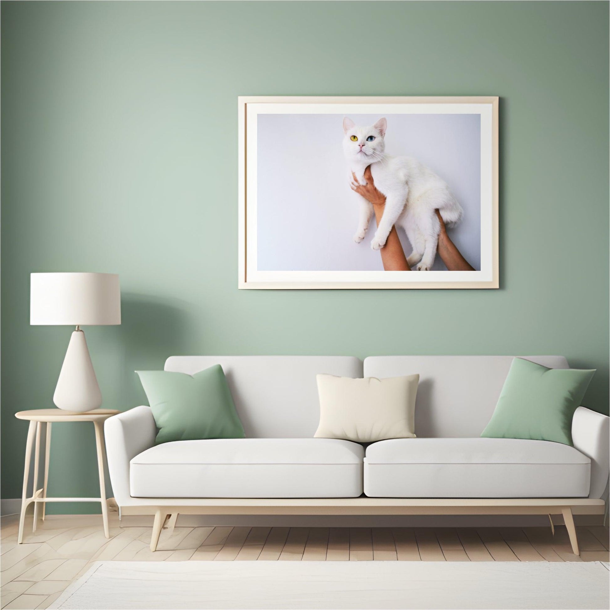 Diamond Painting Pakket Witte kat 45x30cm - SEOS Shop ®