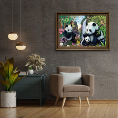 Diamond Painting Panda's eten bamboe - SEOS Shop ®