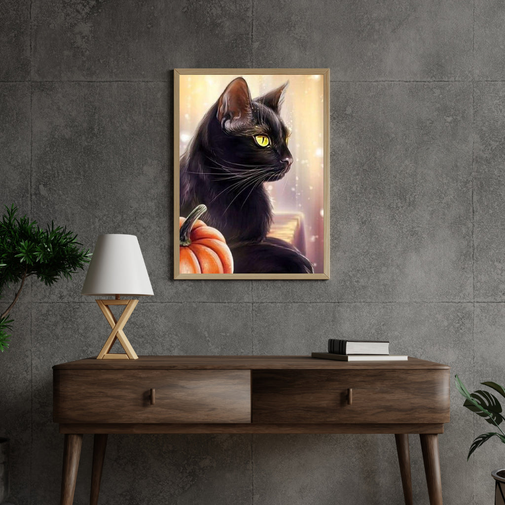 Diamond Painting Pompoen en Zwarte Kat - SEOS Shop ®