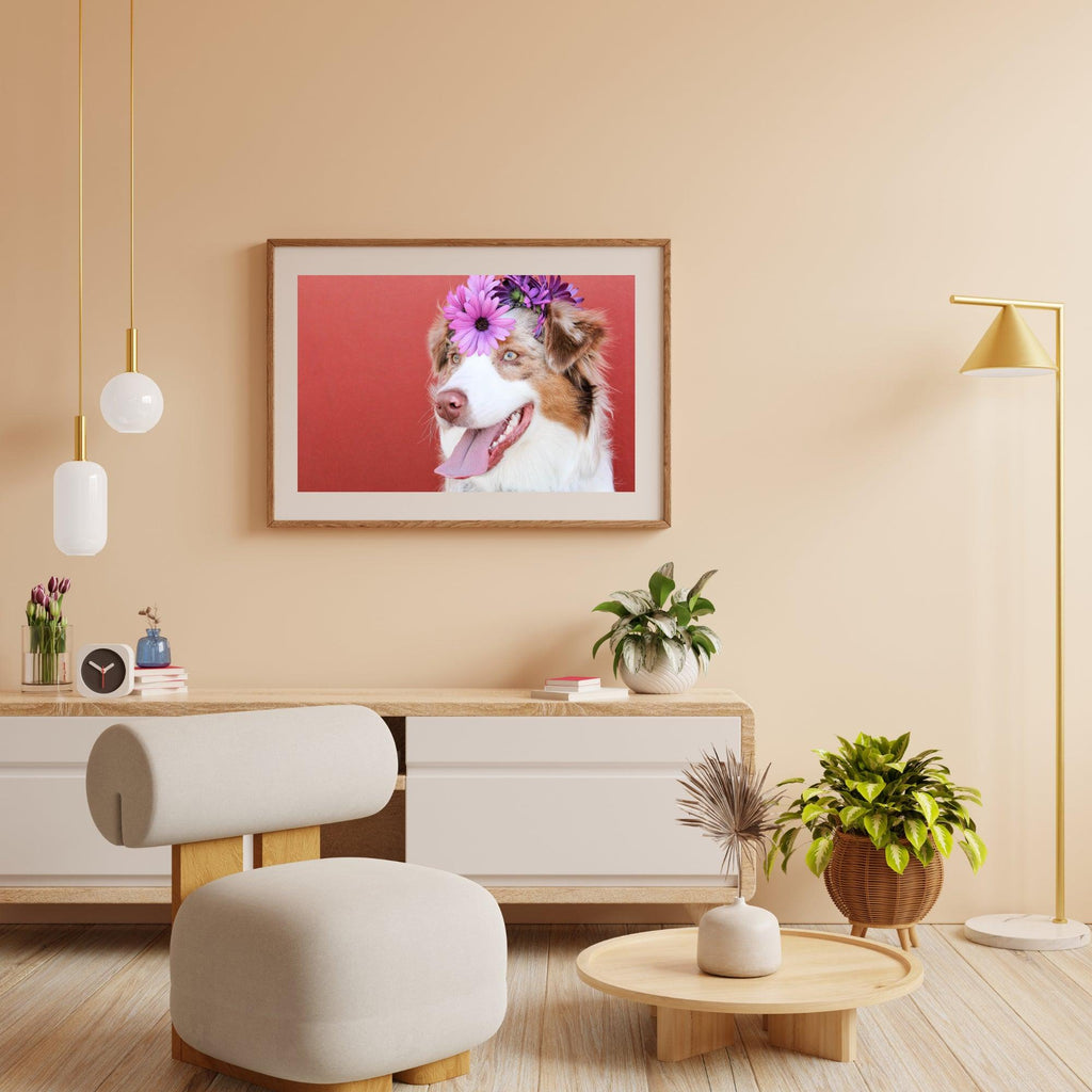 Diamond Painting Puppy met bloem op de hoofd - SEOS Shop ®