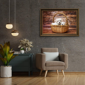 Diamond Painting Puppy's in een mandje - SEOS Shop ®