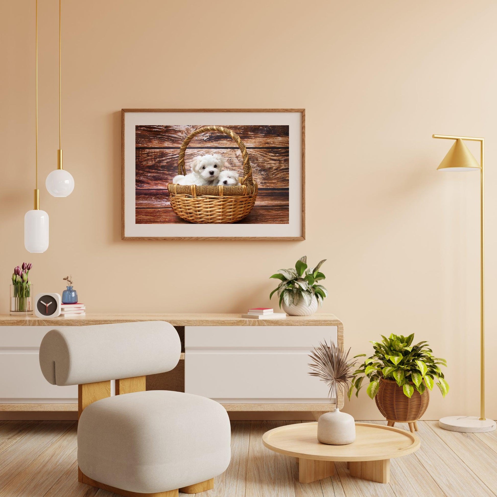Diamond Painting Puppy's in een mandje - SEOS Shop ®