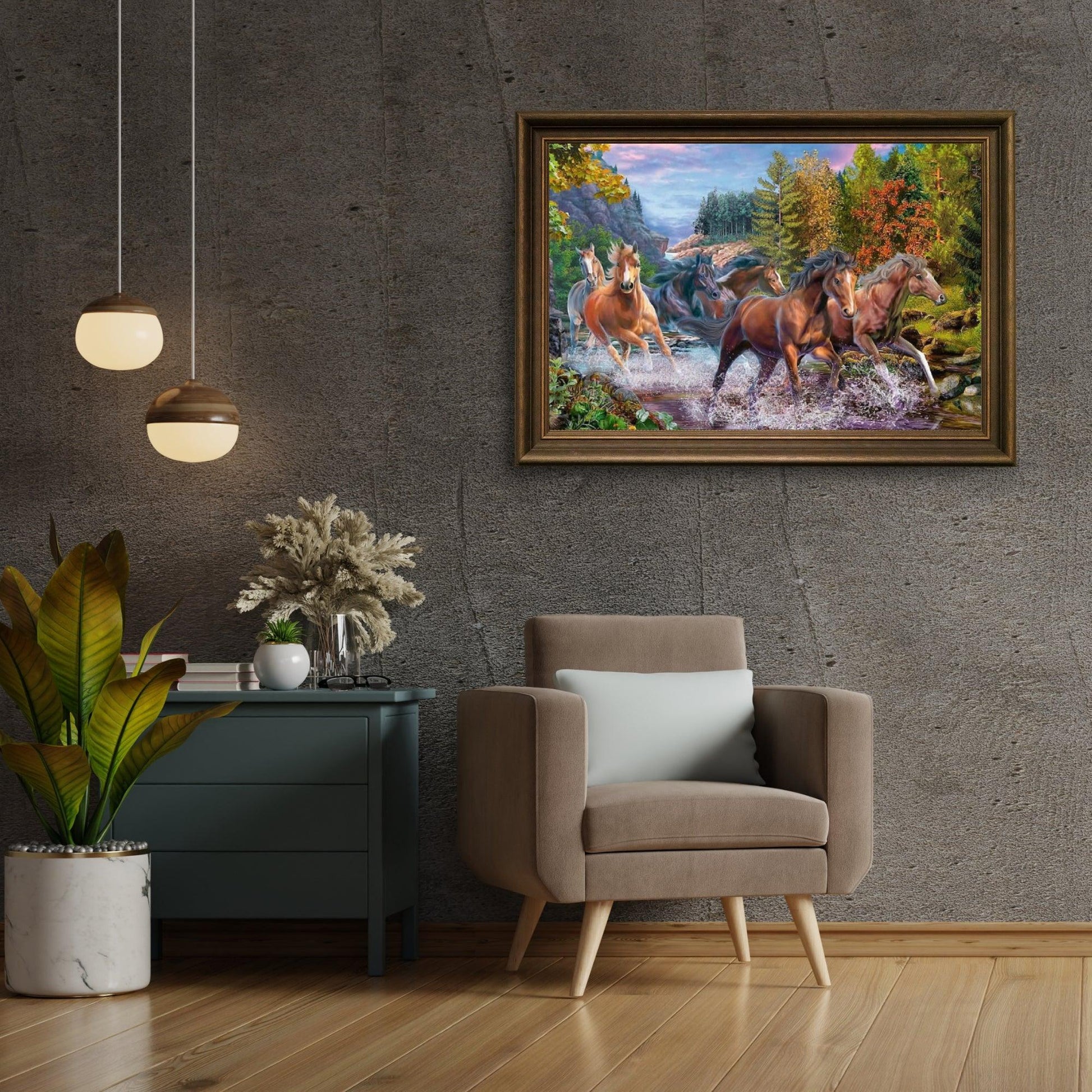 Diamond Painting Rennende paarden - SEOS Shop ®